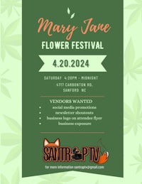 mary jane flower festival poster