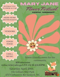 mary jane flower festival flyer